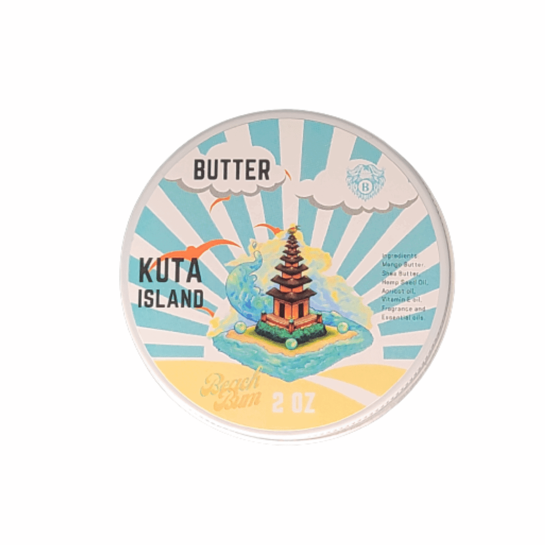 Kuta Island - Beard Butter - Fresh Green Tea Earthy Cloves Sweet Mango - Beach Bum Beards Care