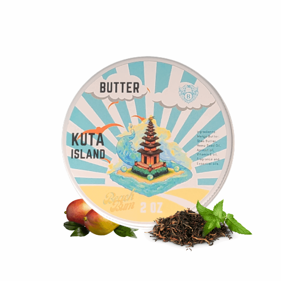 Kuta Island - Beard Butter - Fresh Green Tea Earthy Cloves Sweet Mango - Beach Bum Beards Care