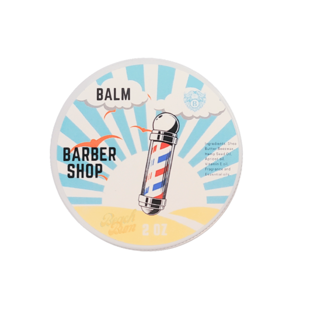 Barbershop - Beard Balm - Bay Oil Sandalwood Hint of Lemon - Beach Bum Beards Care