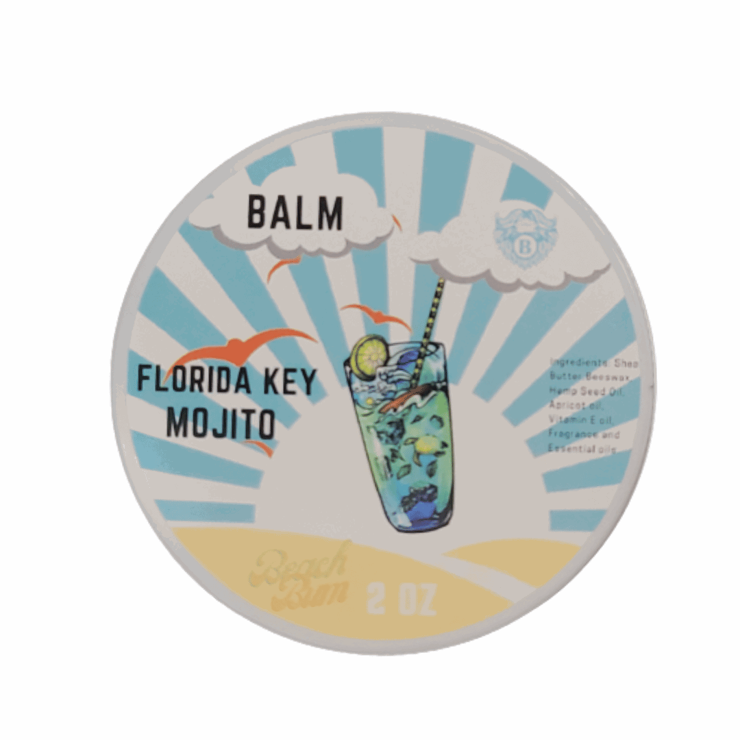 Florida Key Mojito - Beard Balm - Bay Rum Zesty Lime Fresh Mint - Beach Bum Beards Care