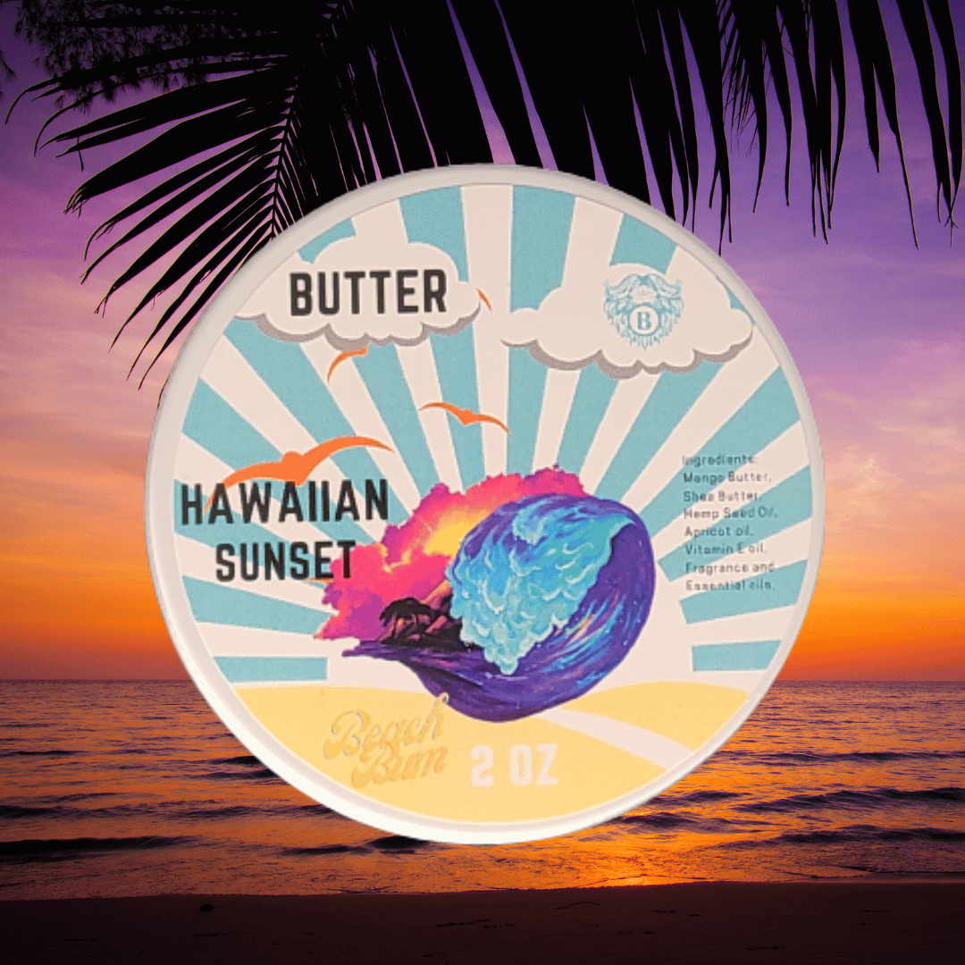 Hawaiian Sunset - Beard Butter - Tropical Fruits Island Flowers Hint of Vanilla - Beach Bum Beards Care