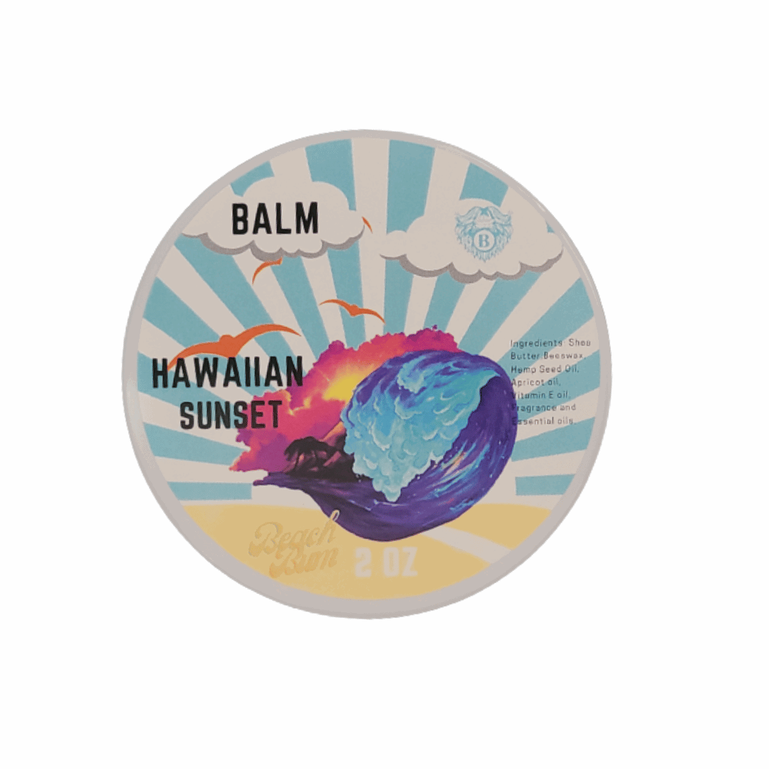 Hawaiian Sunset - Beard Balm - Tropical Fruits Island Flowers Hint of Vanilla - Beach Bum Beards Care