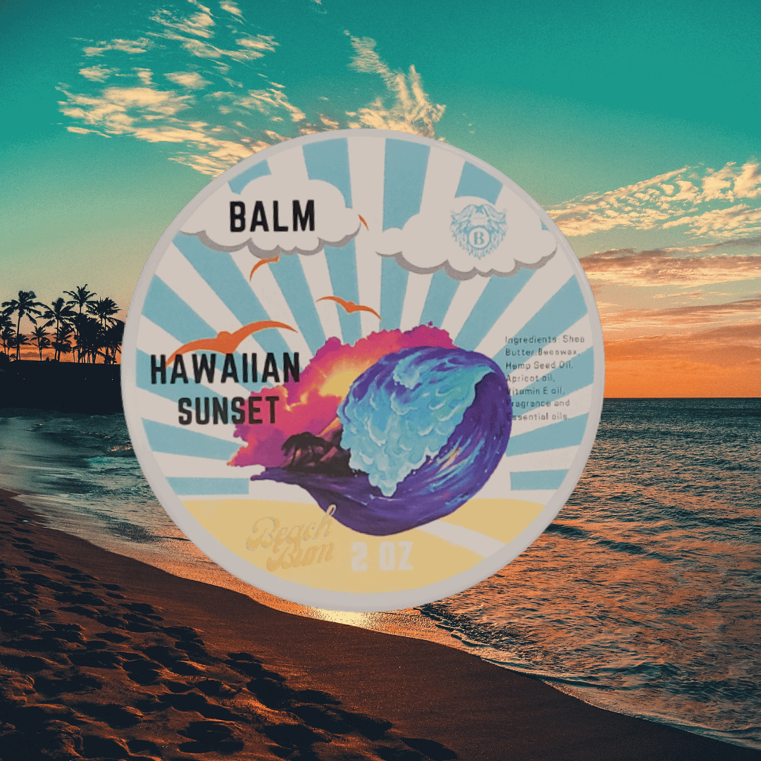 Hawaiian Sunset - Beard Balm - Tropical Fruits Island Flowers Hint of Vanilla - Beach Bum Beards Care