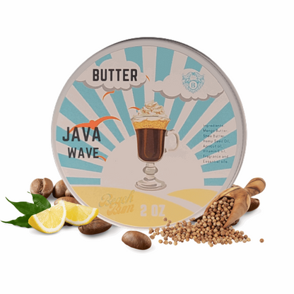 Java Wave - Beard Butter - Rich Coriander Dark Amber Hint of Robust Coffee - Beach Bum Beards Care