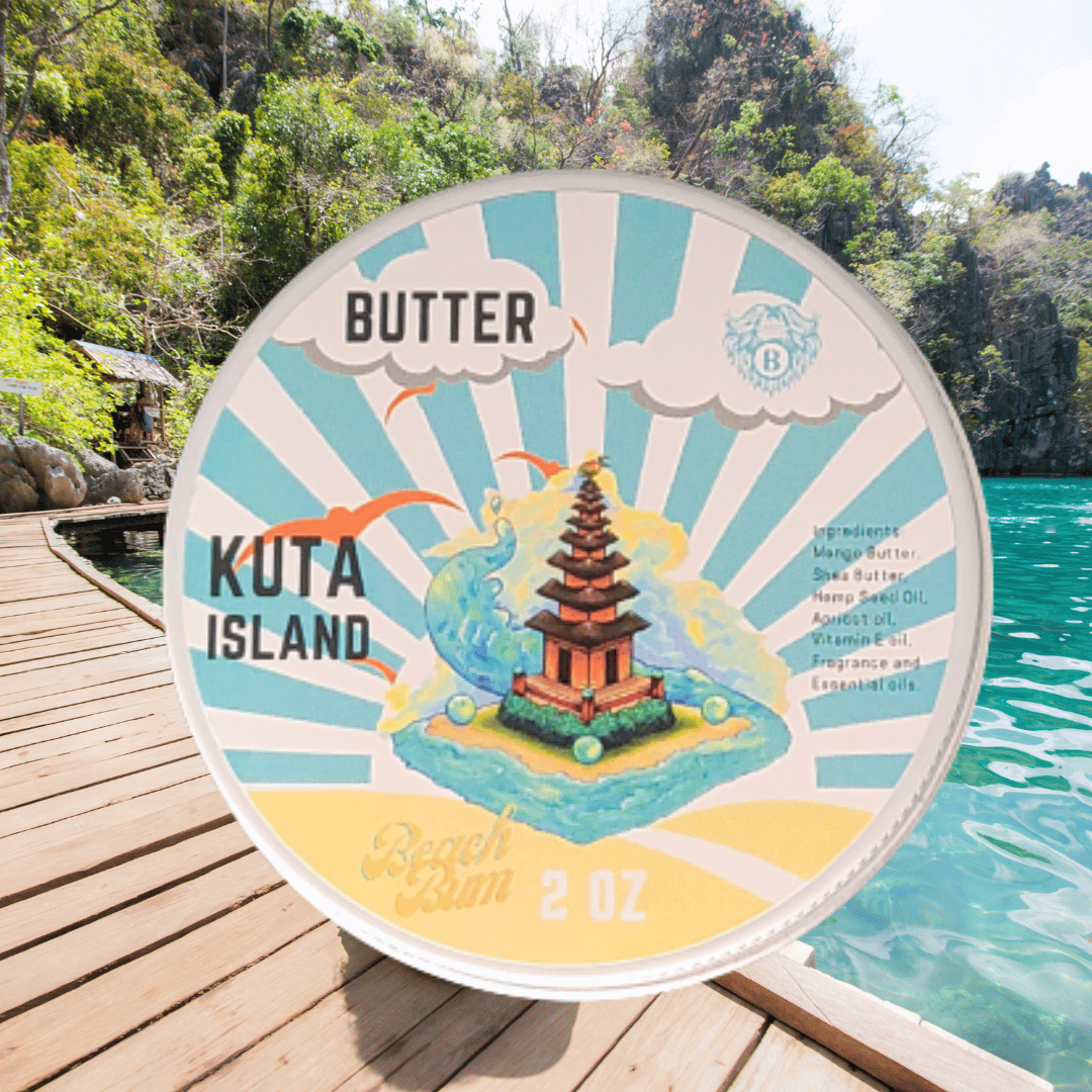 Kuta Island - Beard Butter - Fresh Green Tea Earthy Cloves Sweet Mango - Beach Bum Beards Care