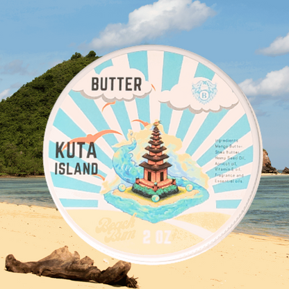 Kuta Island - Beard Butter - Fresh Green Tea Earthy Cloves Sweet Mango - Beach Bum Beards Care