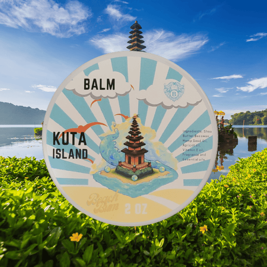 Kuta Island - Beard Balm - Fresh Green Tea Earthy Cloves Sweet Mango - Beach Bum Beards Care