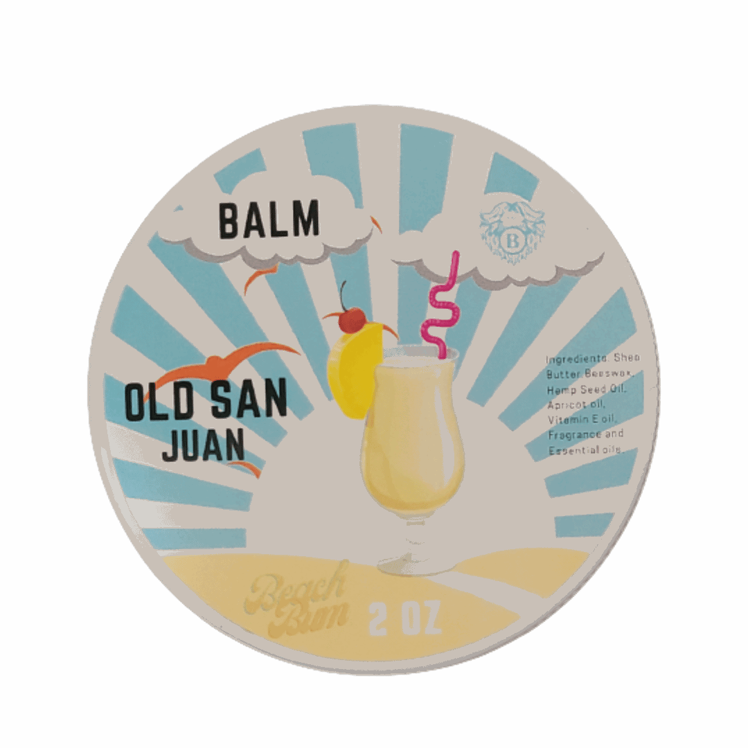 Old San Juan - Beard Balm - Spiced Rum Sweet Pineapple Refreshing Coconut - Beach Bum Beards Care