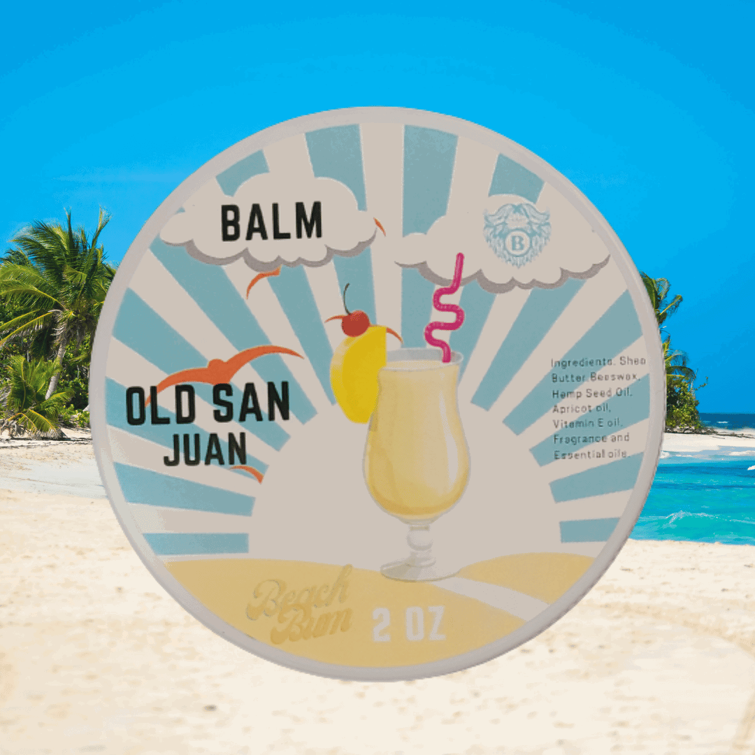 Old San Juan - Beard Balm - Spiced Rum Sweet Pineapple Refreshing Coconut - Beach Bum Beards Care