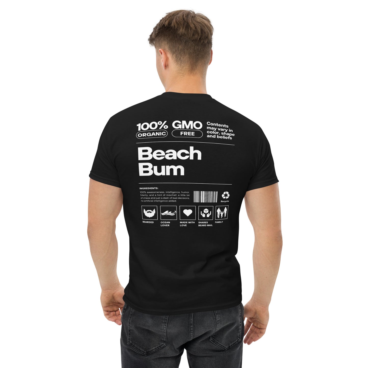 Beach Bum - Core Value Facts (Black) T-Shirt