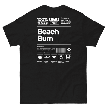 Beach Bum Facts (Black) T-Shirt