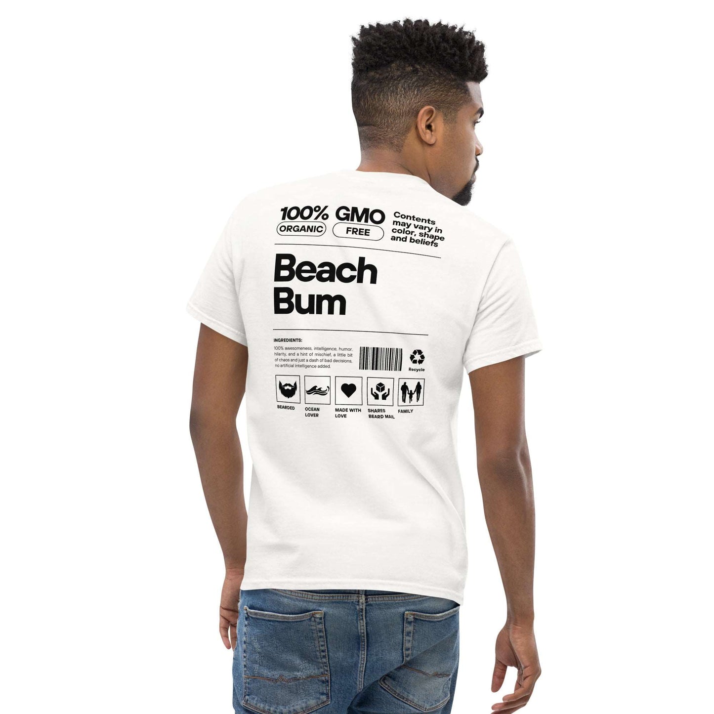 Beach Bum Facts (White) T-Shirt