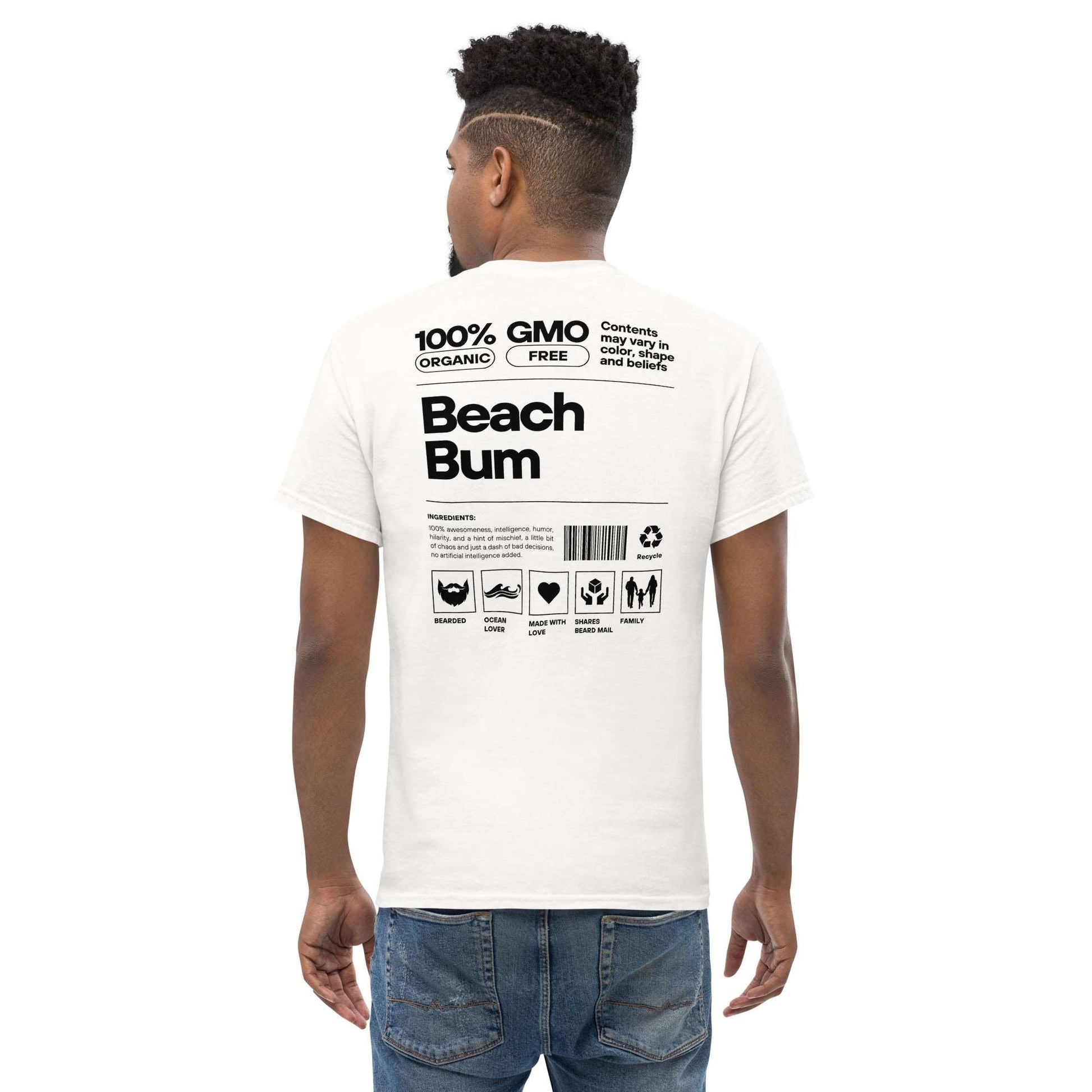 Beach Bum Facts (White) T-Shirt