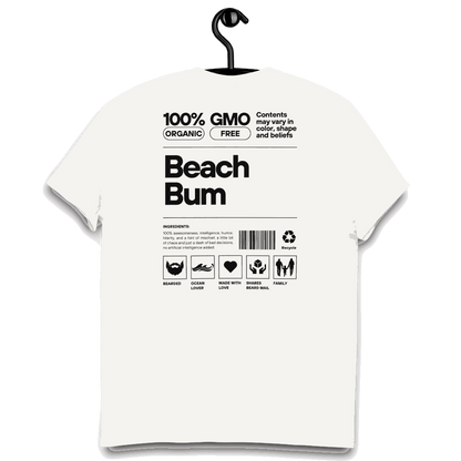 Beach Bum Facts (White) T-Shirt