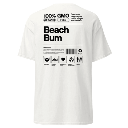 Beach Bum Facts (White) T-Shirt