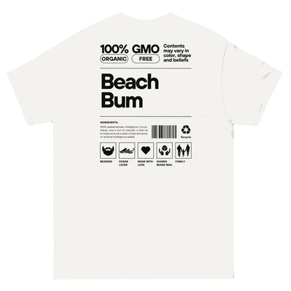 Beach Bum Facts (White) T-Shirt