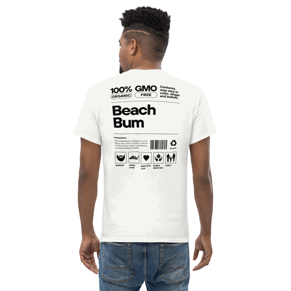 Beach Bum Facts (White) T-Shirt